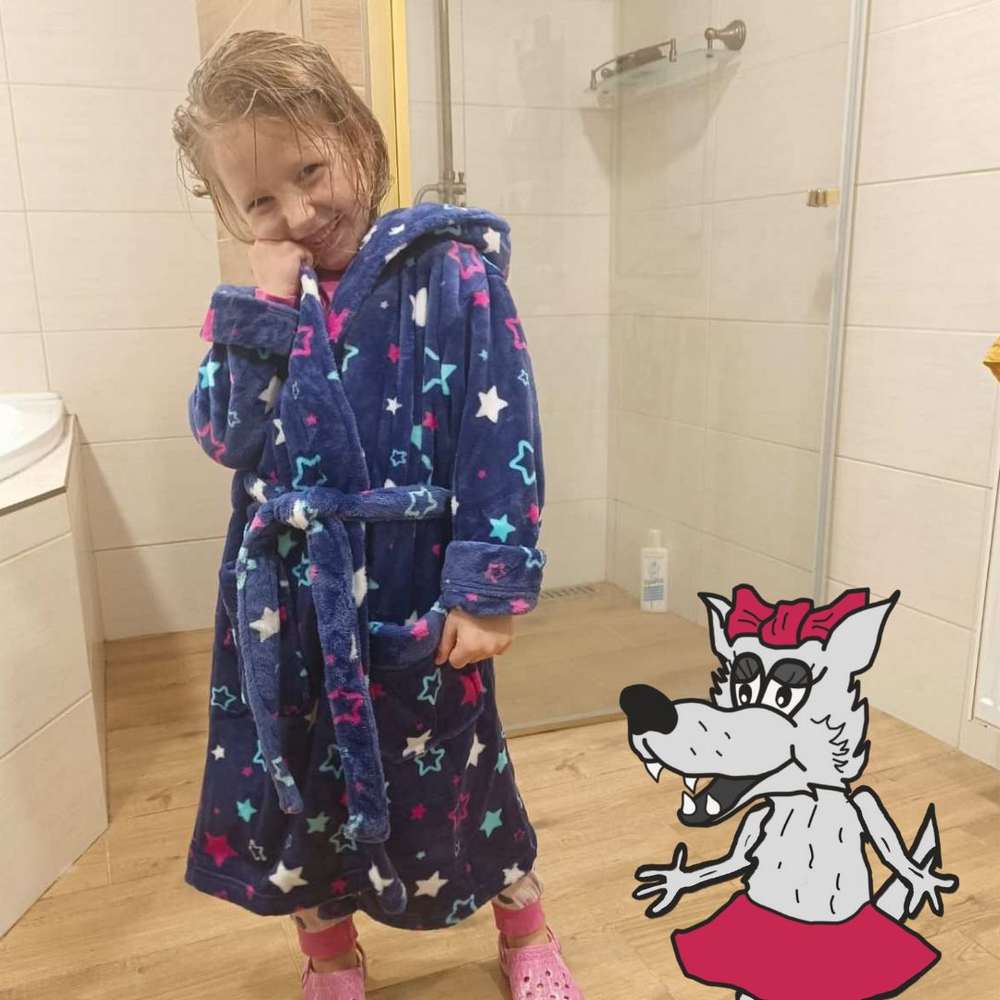 Spokojená zákaznice - v novém župánku Wolf