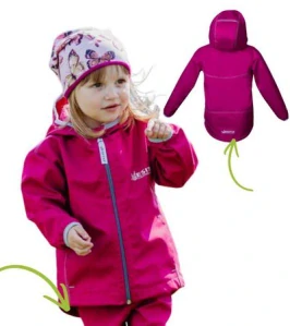 Dívčí jarní/letní softshellová bunda Esito Mono bez fleecu vel. 92-140 malinová (fuchsia)