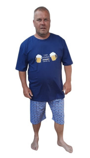 Letní pánské pyžamo Betty mode vel. XXL,XXXL tmavě modré pivo