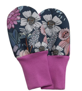 Dívčí bezpalcové softshellové rukavice Esito s fleecem Garden bloom