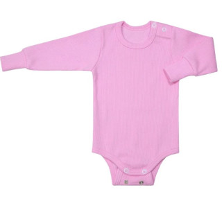 Dětské rostoucí body Esito vel. 56/62-92/98 žebrované růžové