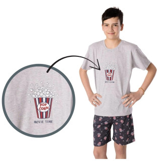 Chlapecké pyžamo Betty Mode letní VEL. 152-176 šedé POPCORN