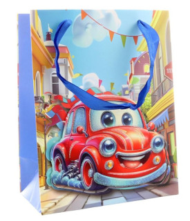 Dárková taška auto červené