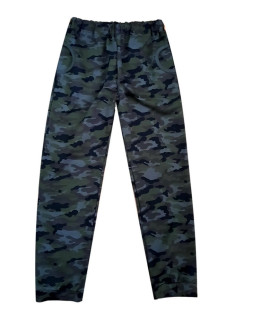 Chlapecké tepláky NOVÉ (úzký střih) vel. 98 zelený maskáč